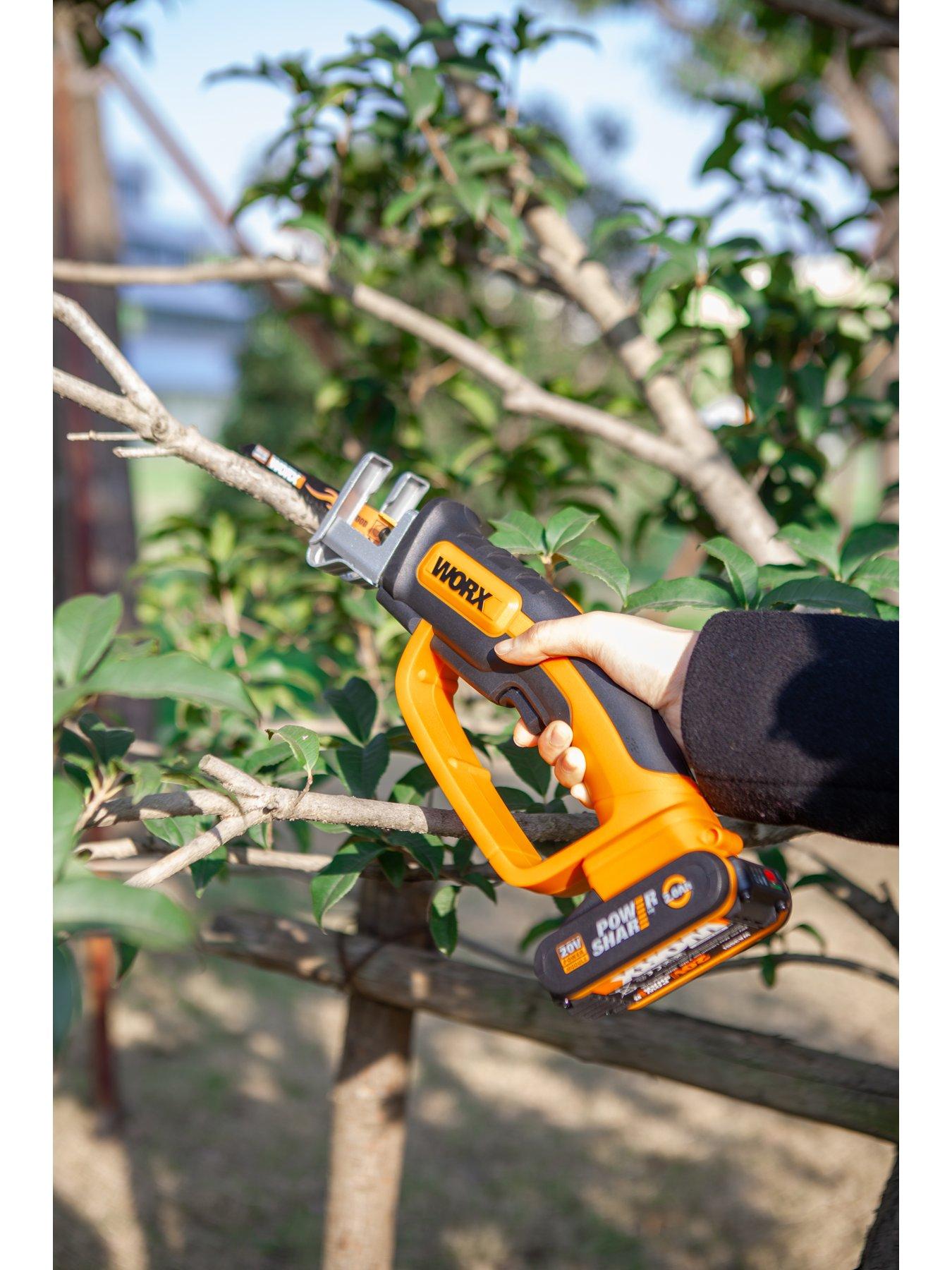  image of worx-20v-cordless-garden-pruning-saw-with-x1-20ah-battery-amp-charger