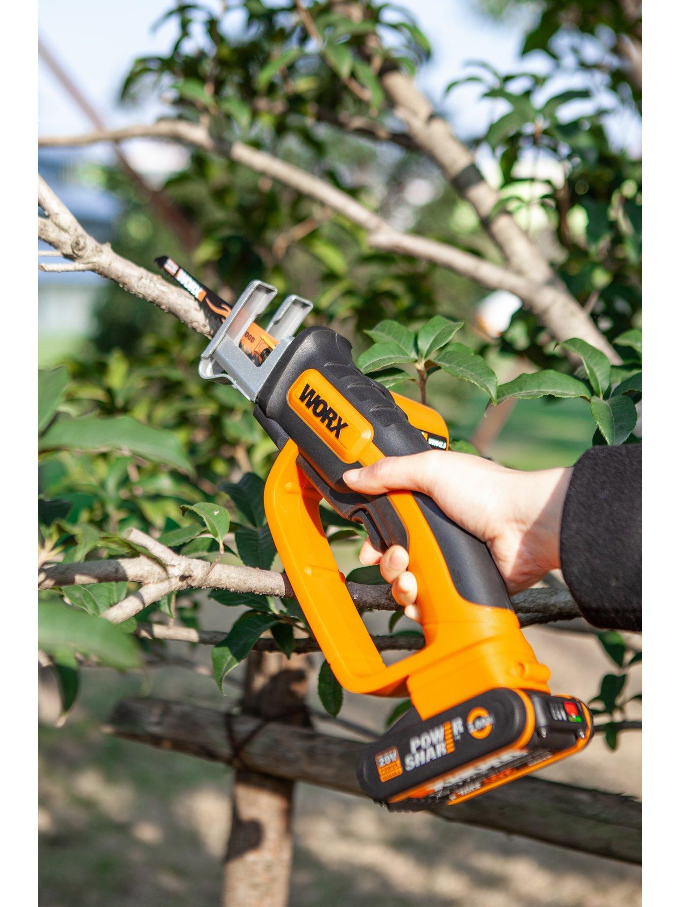  image of worx-20v-cordless-garden-pruning-saw-with-x1-20ah-battery-amp-charger