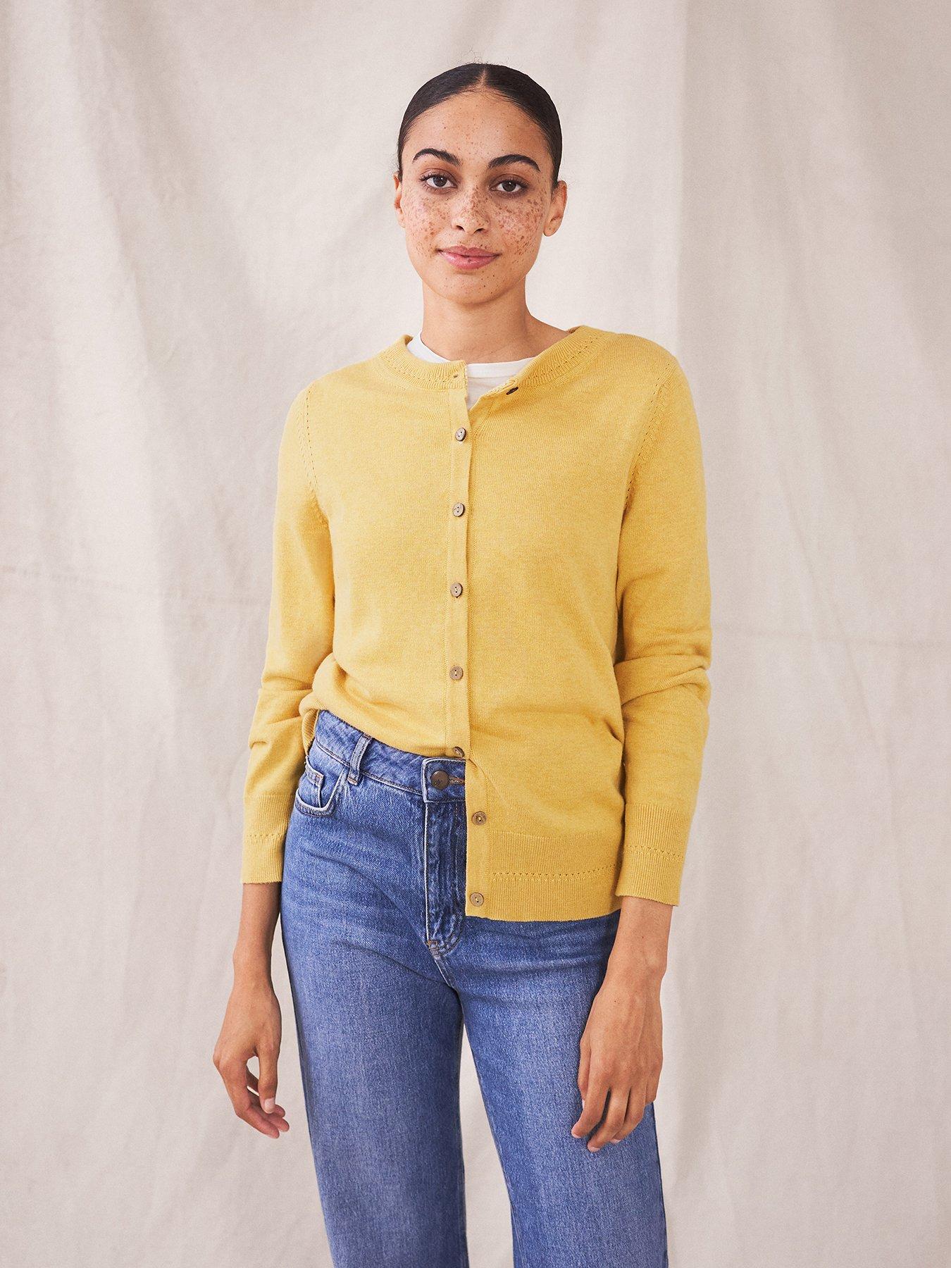 white stuff yellow cardigan
