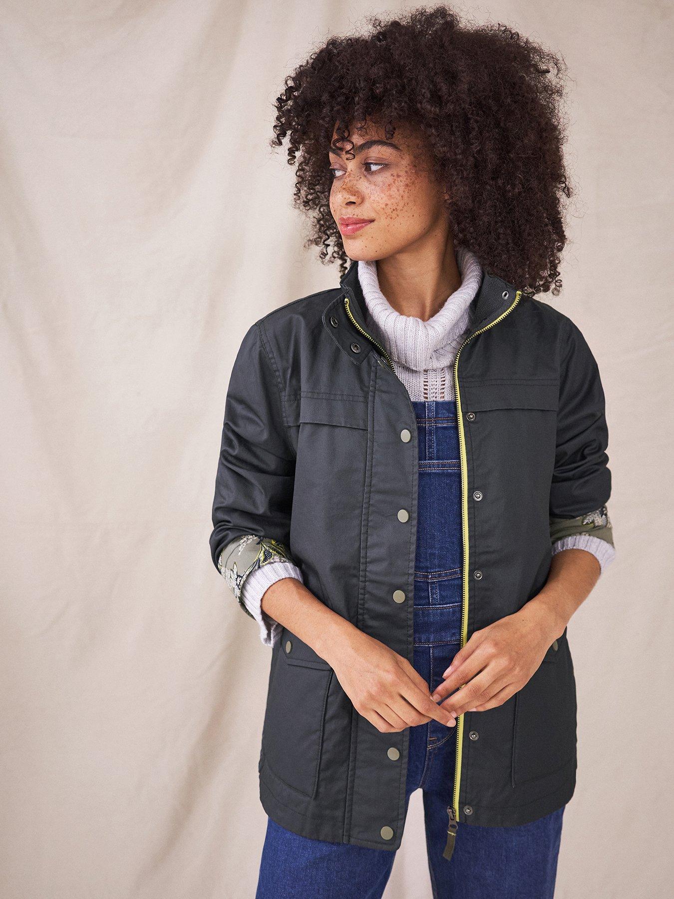 White Stuff Elm Wax Jacket dk Grey