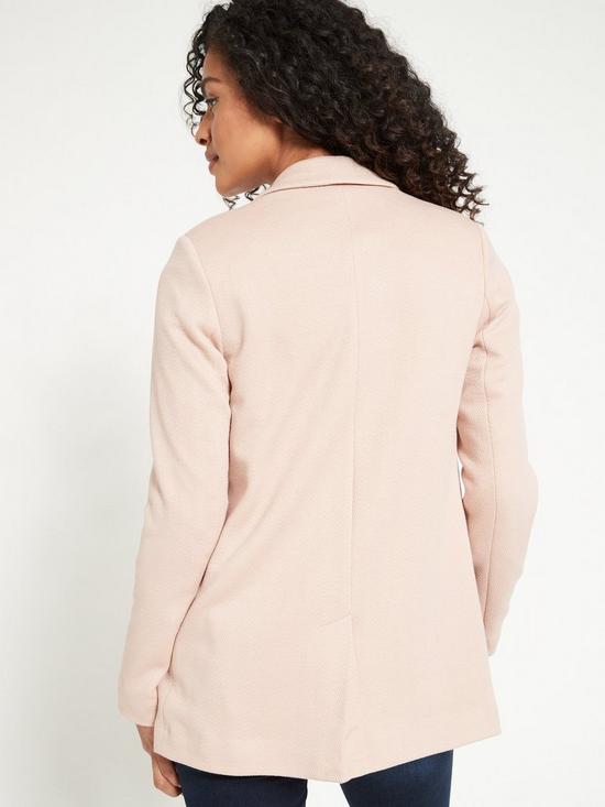 stillFront image of everyday-jersey-single-breasted-blazer-neutral