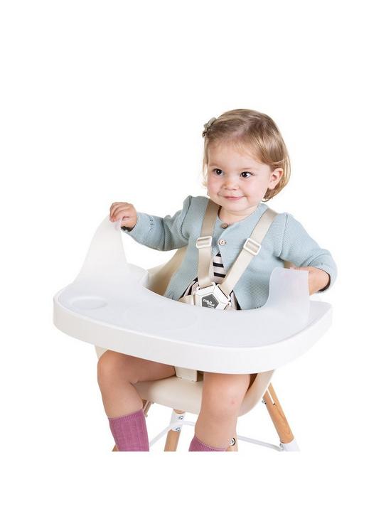 front image of childhome-evolu-tray-abs-white-silicone-placemat
