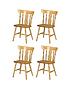  image of julian-bowen-yorkshire-set-of-4-fiddleback-chairs