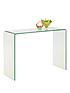  image of julian-bowen-amalfi-ready-assembled-bent-glass-console-table
