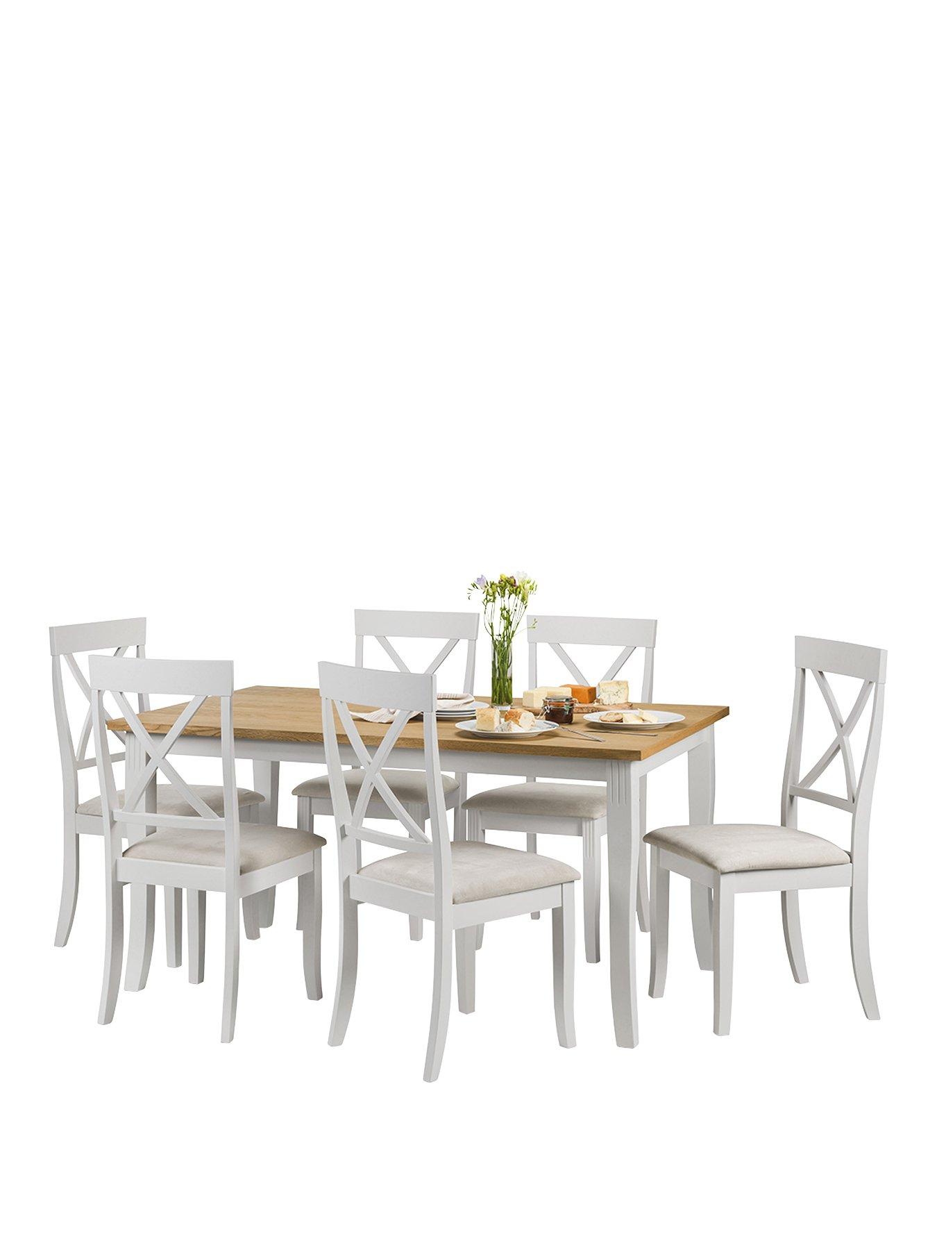 Image 1 of 3 of Julian Bowen Davenport Table &amp; 6 Chairs