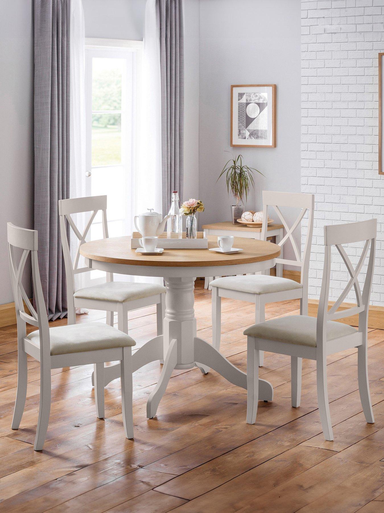 front image of julian-bowen-davenport-106-cmnbspround-dining-table-4-chairsnbsp-greyoak
