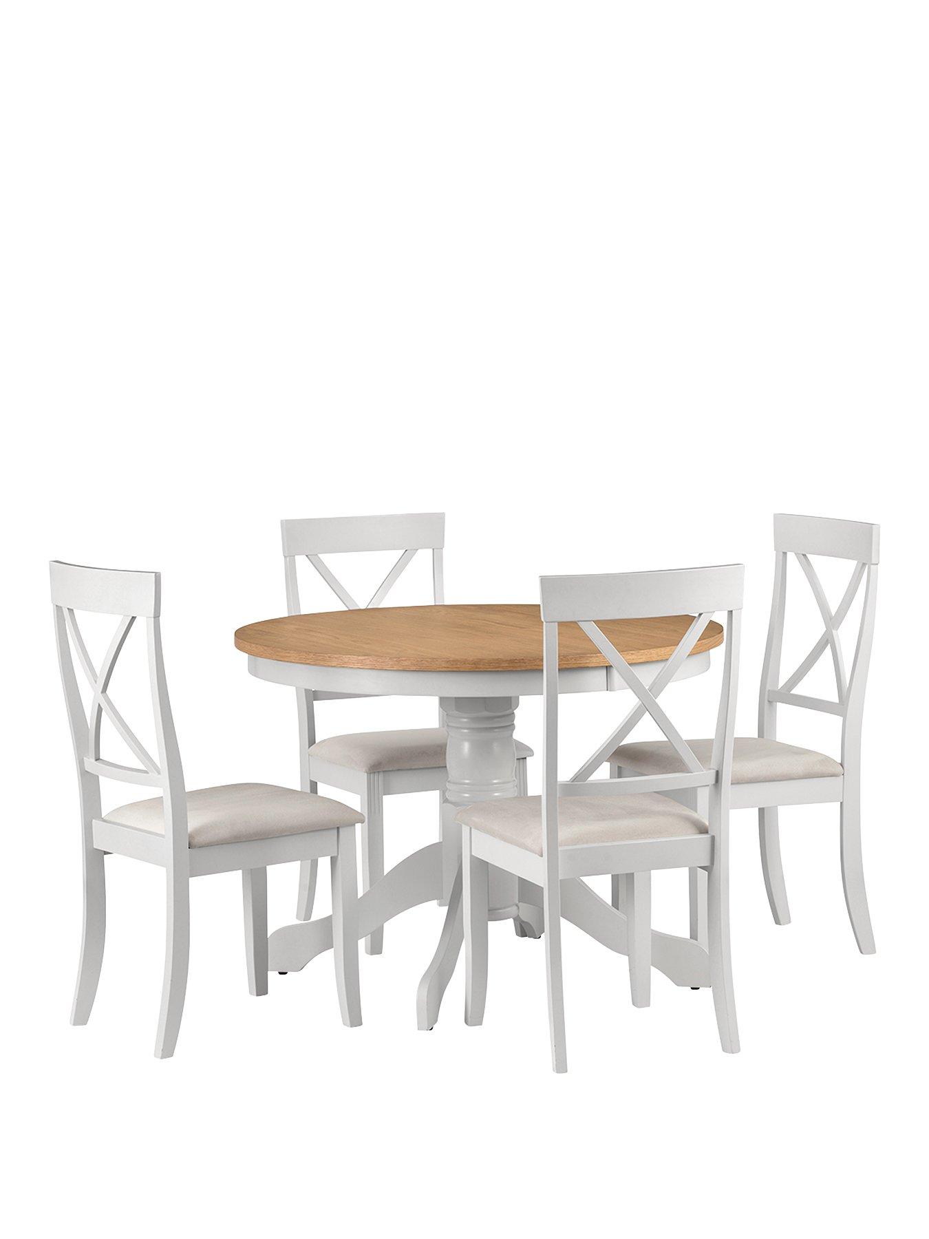 stillFront image of julian-bowen-davenport-106-cmnbspround-dining-table-4-chairsnbsp-greyoak