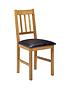  image of julian-bowen-coxmoor-set-of-2-solid-oak-dining-chairs-oak