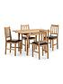  image of julian-bowen-coxmoor-set-of-2-solid-oak-dining-chairs-oak