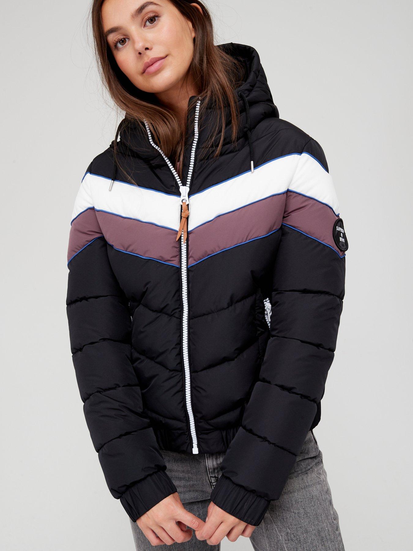 black superdry coats