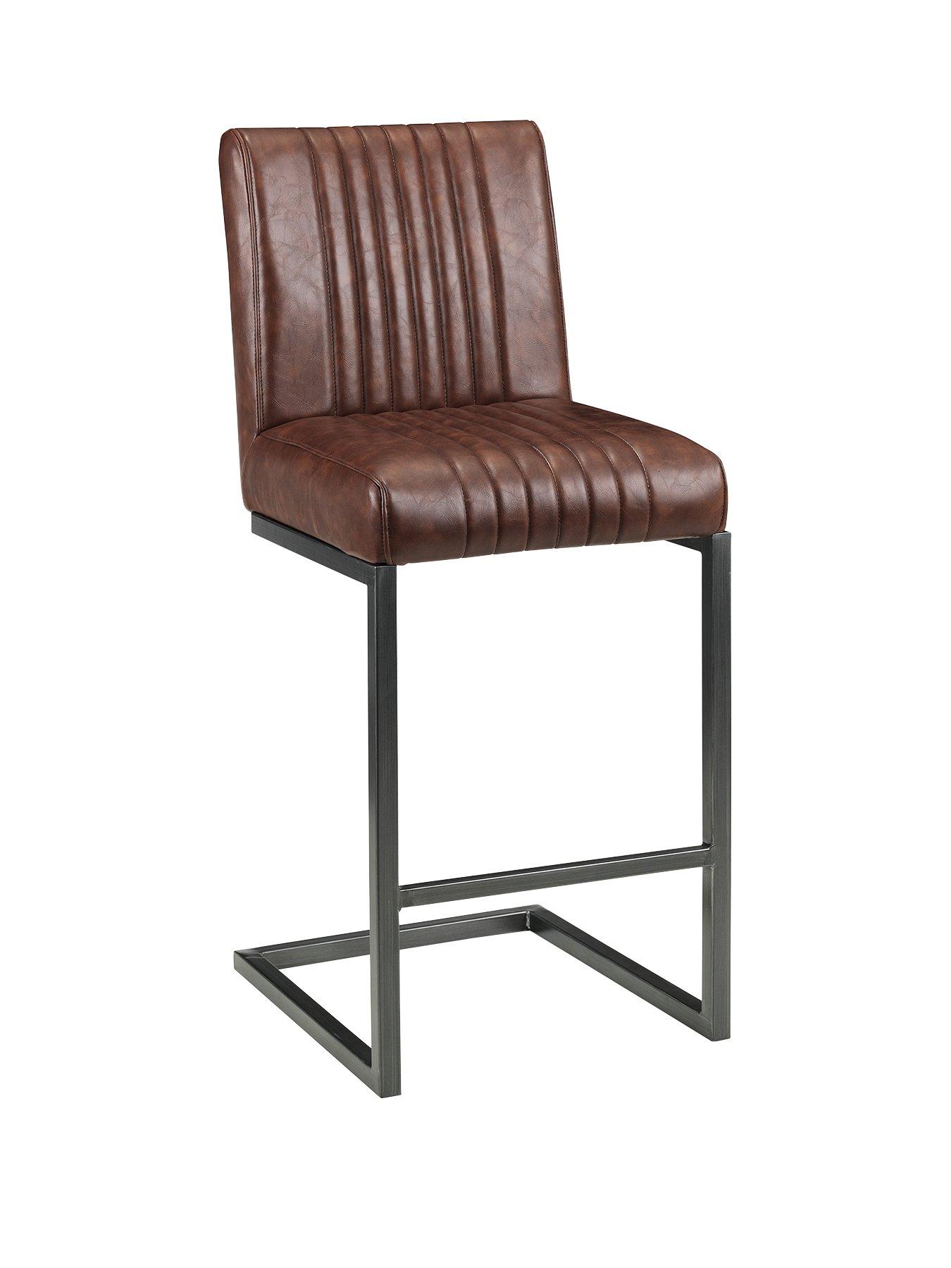 front image of julian-bowen-pair-of-brooklyn-bar-stools-brown