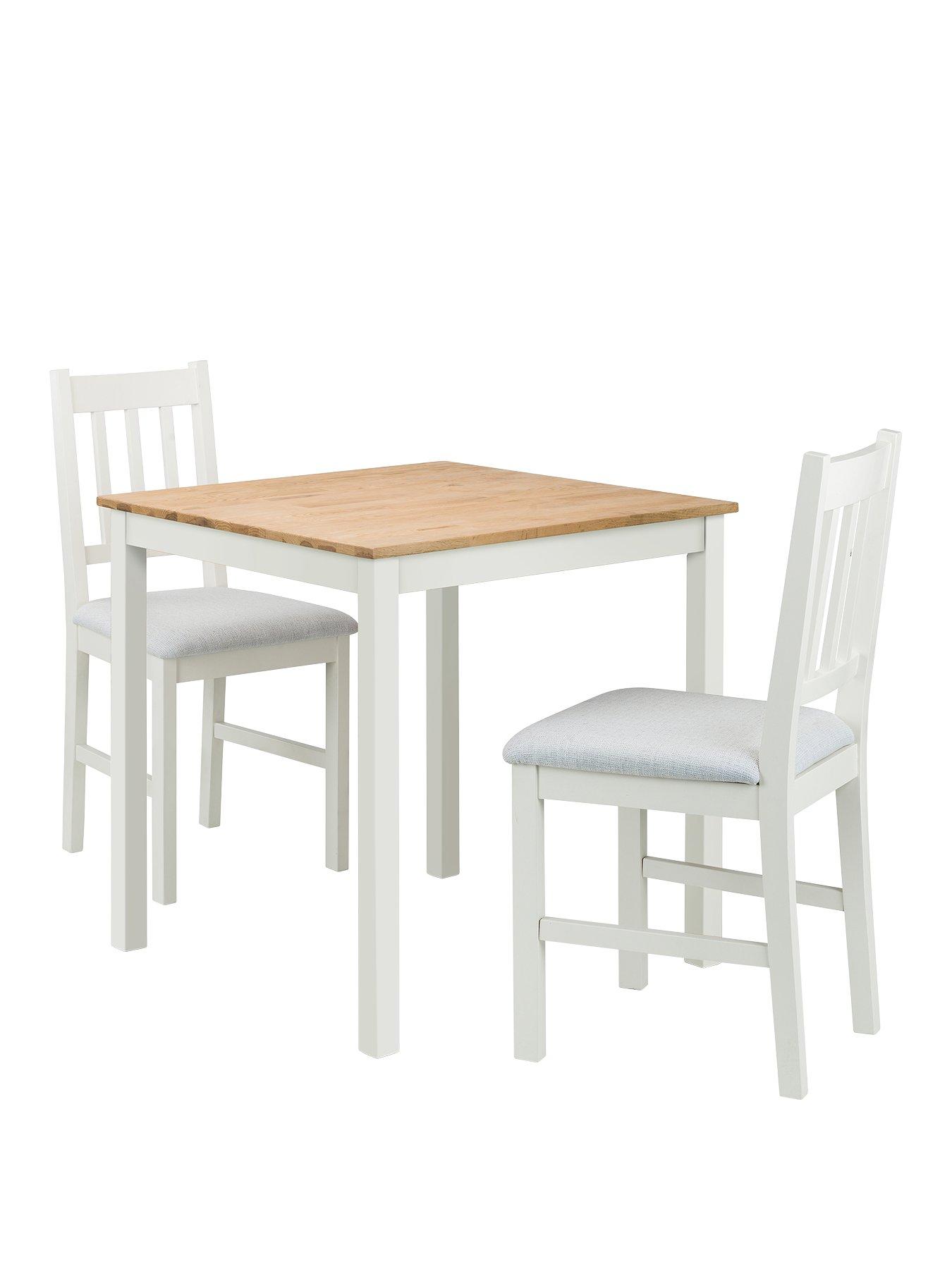  image of julian-bowen-coxmoor-75-cm-square-solid-oaknbspdining-table-2-chairs