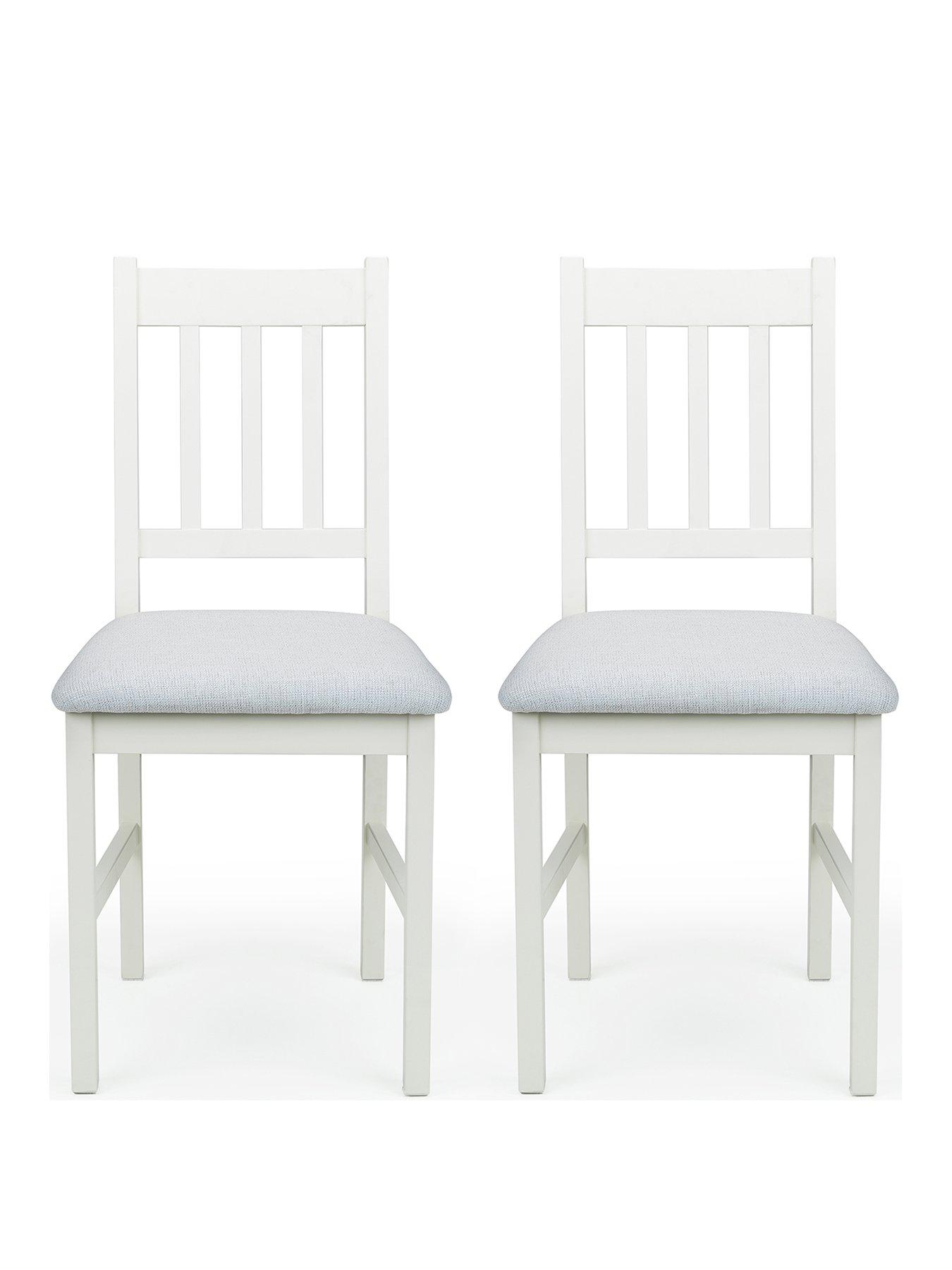 Image 2 of 5 of Julian Bowen Coxmoor Set of 2 Solid Oak Dining Chairs - Ivory