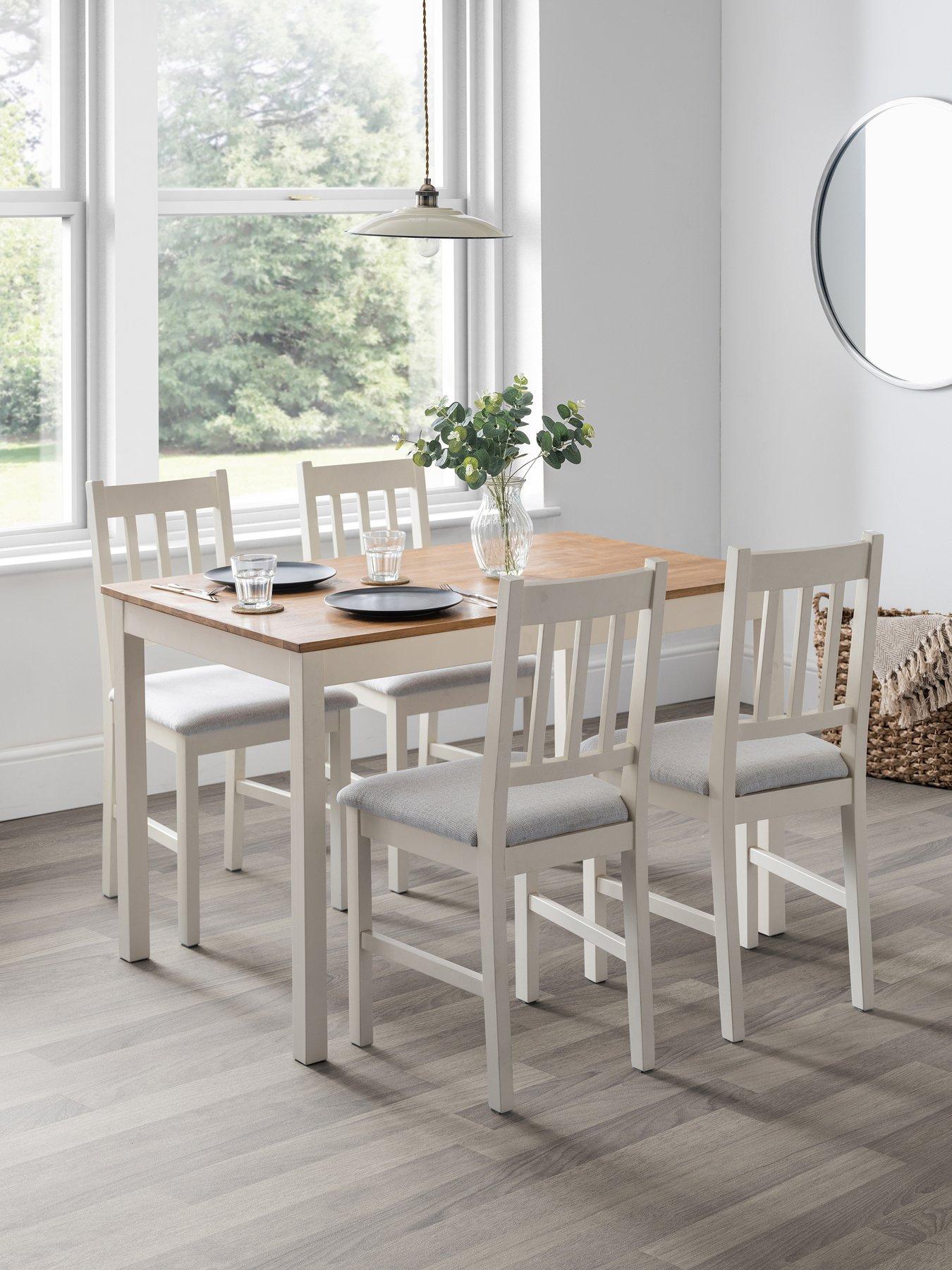 Image 1 of 4 of Julian Bowen Coxmoor 118&nbsp;cm Solid Oak Dining Table + 4 Chairs
