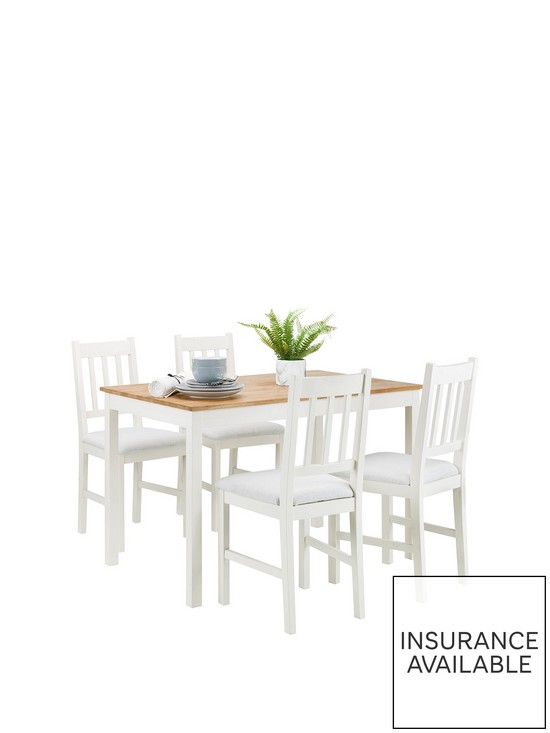 front image of julian-bowen-coxmoor-120-cm-dining-table-4-chairs
