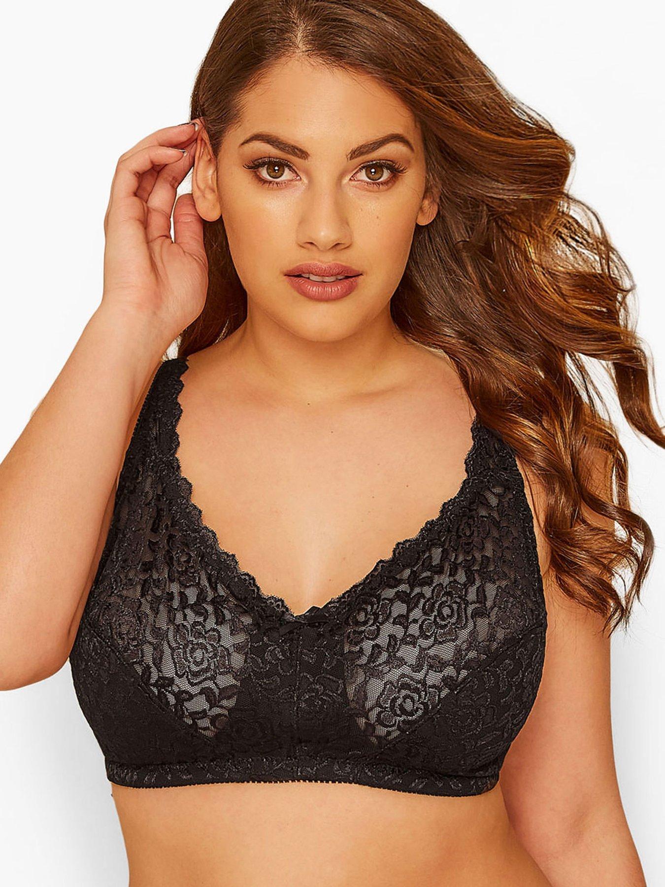 Buy Yours Black Curve 2 Pack Front Fastening Bra from the Next UK online  shop