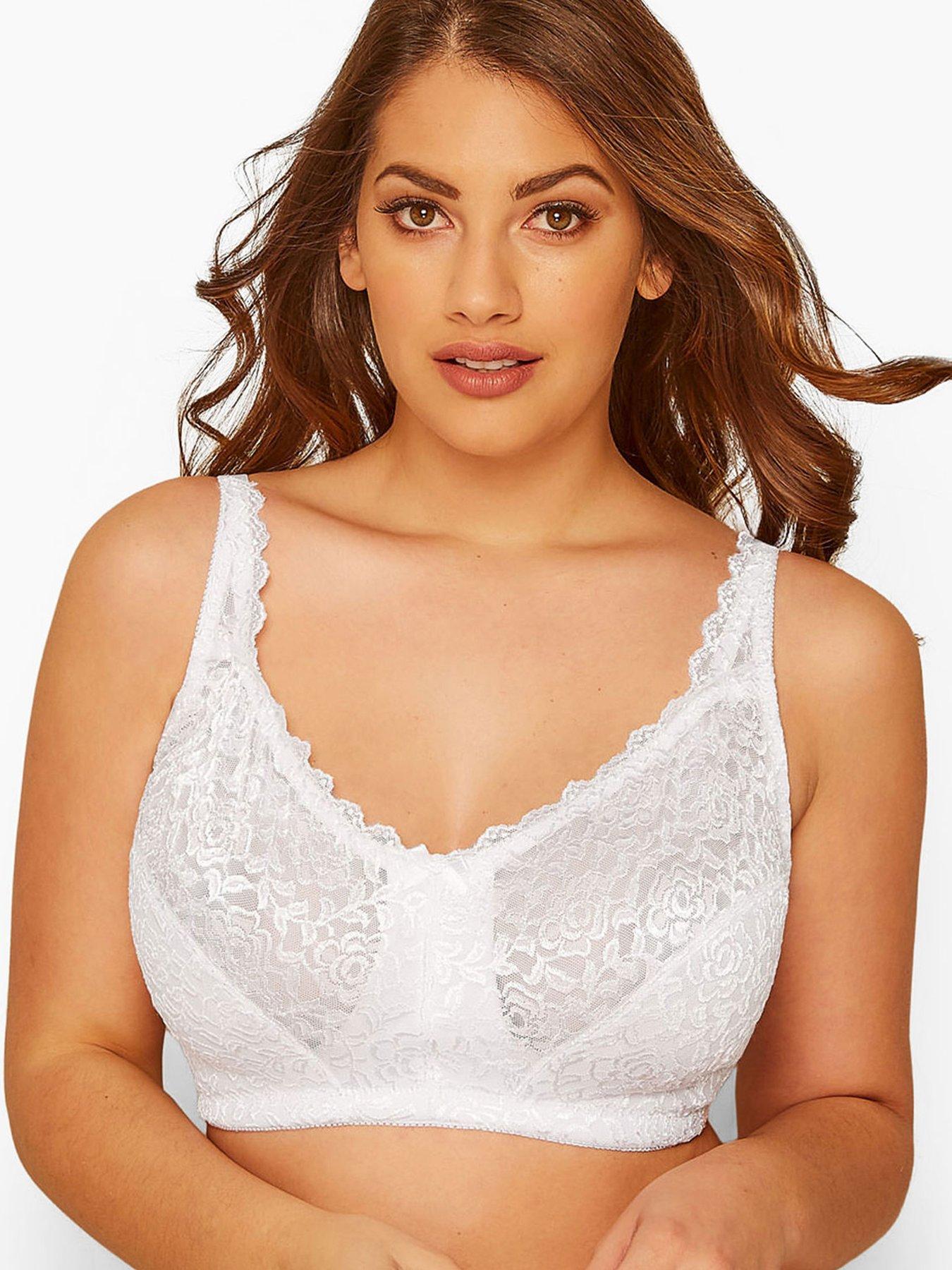  Ladies Summer Cotton Bras Thin Cup Underwear Full Coverage  Sleep Bralette Comfort T-Shirt Bra for Fat Women (Color : White, Size :  80/36C) : Clothing, Shoes & Jewelry