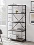  image of lisburn-designs-hythe-bookcase-greyblack