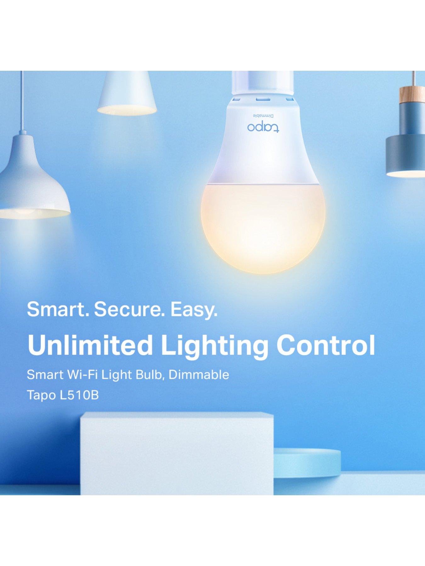  image of tp-link-tapo-l510b-2-pack-smart-e27-dimmable-soft-warm-white-remote-control-no-hub-required