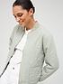  image of v-by-very-quilted-cotton-bomber-with-curved-hem-sage