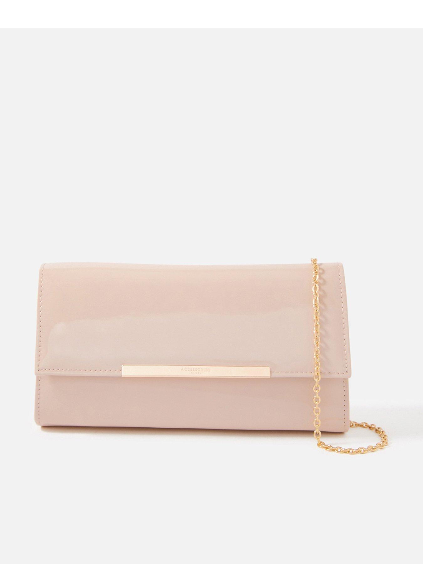 Pink patent clutch discount bag