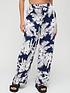  image of v-by-very-satin-printed-relaxed-trousers-navy-floralnbsp
