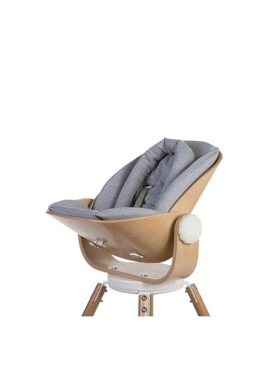 front image of childhome-evolu-newborn-seat-cushion-jersey-grey