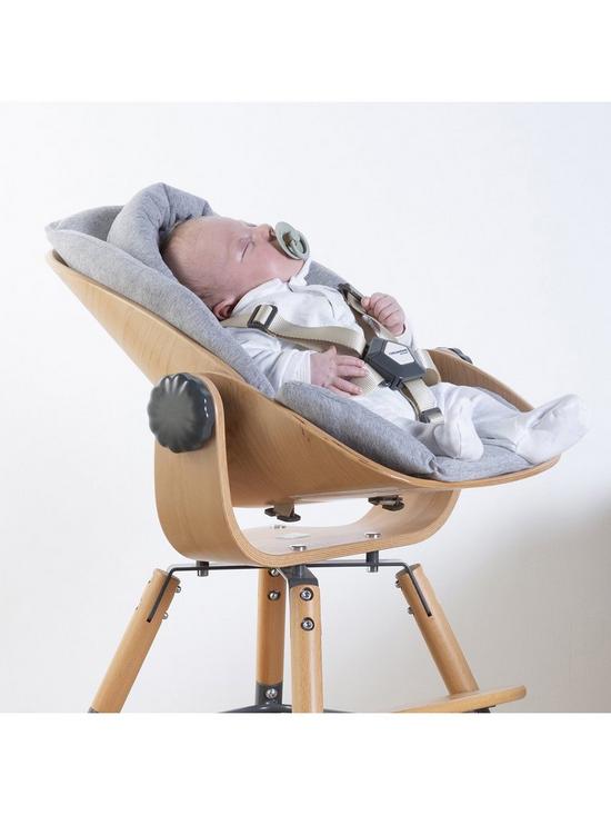 stillFront image of childhome-evolu-newborn-seat-cushion-jersey-grey
