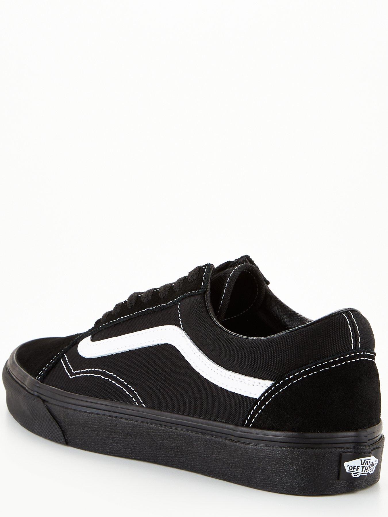 Vans canvas old skool black & white on sale shoes