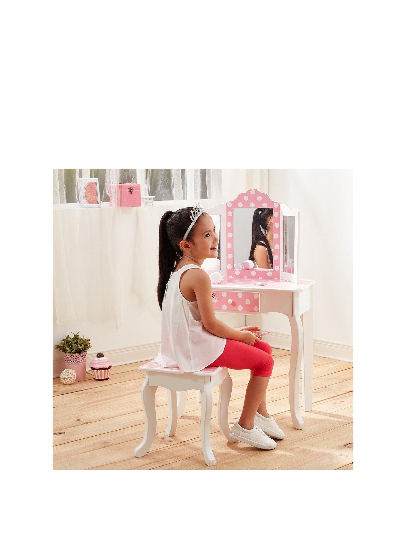 teamson-kids-fantasy-fields-polka-dot-vanity-set