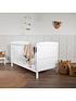  image of cuddleco-juliet-cot-bed-and-cuddleco-harmony-sprung-mattress-white
