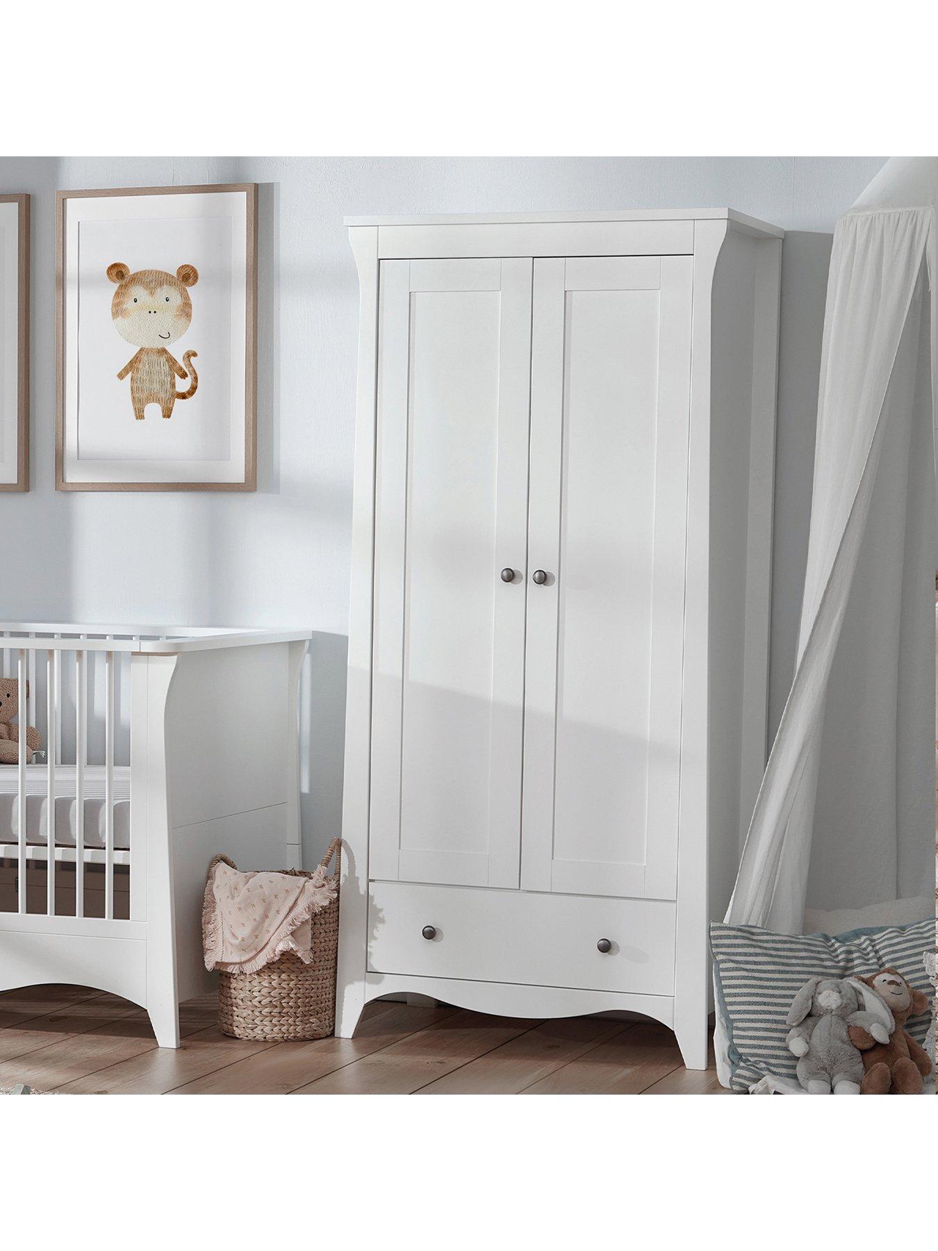  image of cuddleco-clara-3-piece-nursery-furniture-set-white
