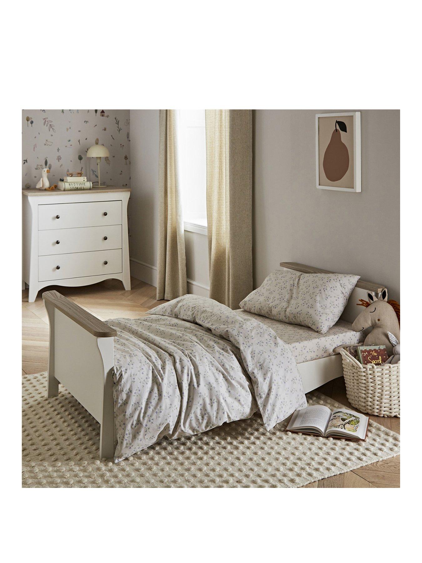  image of cuddleco-clara-2-piece-nursery-furniture-set-white-amp-ash