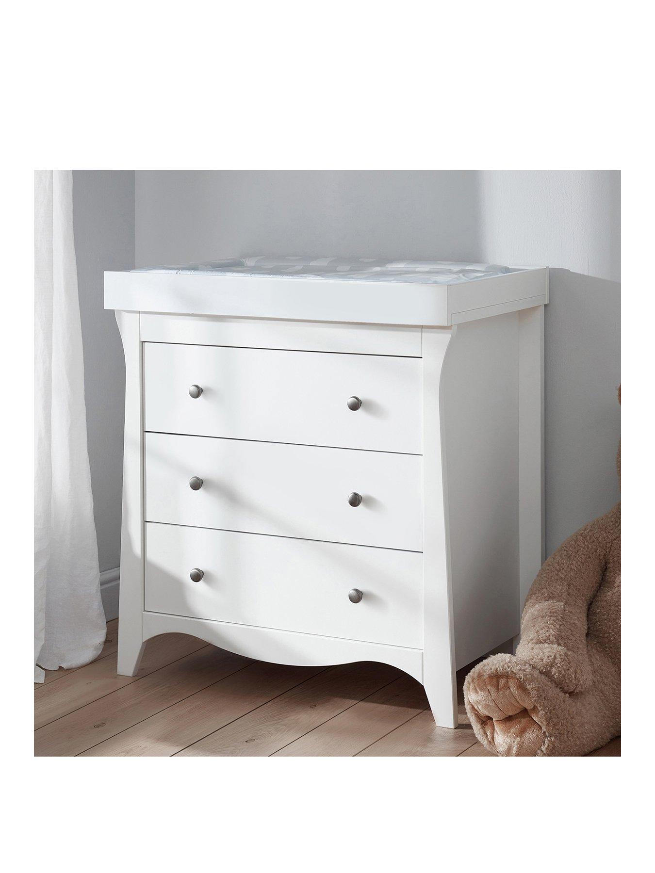  image of cuddleco-clara-2-piece-nursery-furniture-set-white