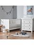  image of cuddleco-aylesbury-2pc-set-3-drawer-dresser-and-cot-bed-ash