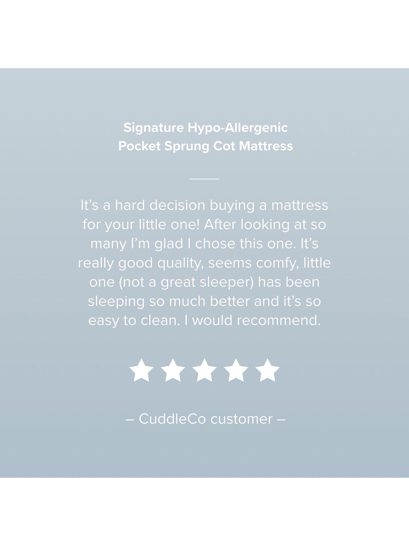  image of cuddleco-signature-hypo-allergenic-bamboo-pocket-sprung-cot-bed-mattress
