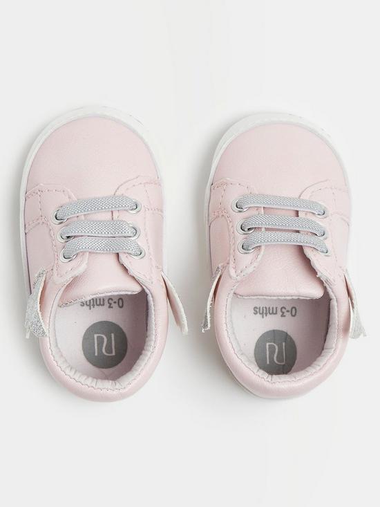back image of river-island-baby-baby-girls-glitter-wing-trainers-pink