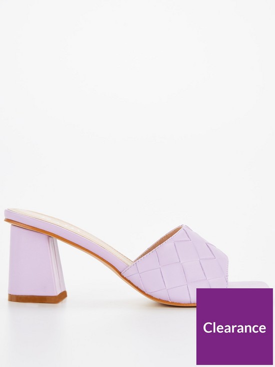 front image of raid-albie-woven-heeled-mule-lilac
