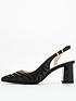  image of raid-wide-fit-adonis-quilted-heeled-shoe-black