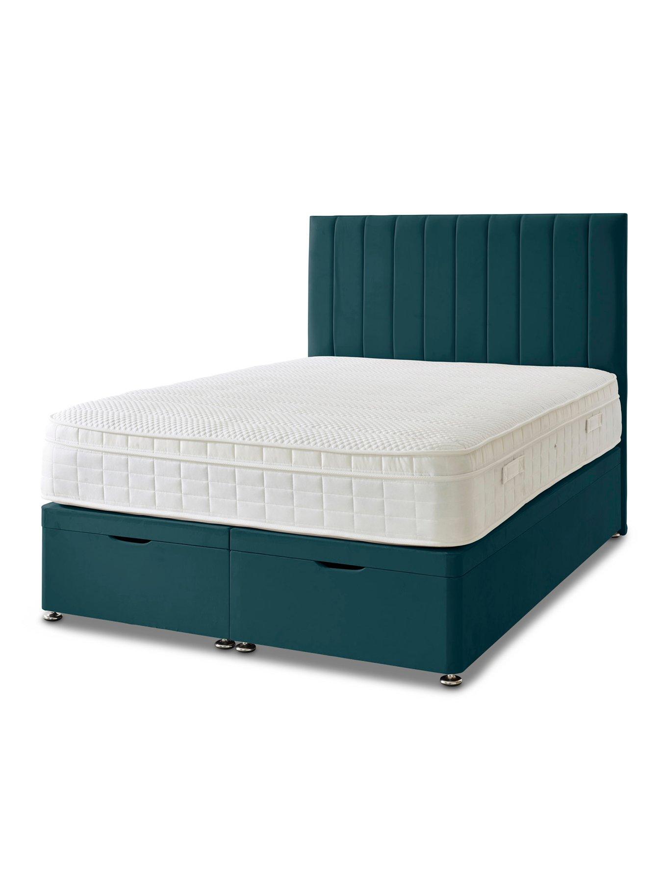  image of shire-beds-liberty-1000-pocket-memory-mattress-and-upholstered-ottoman-divan-base-bed-set-headboard-sold-separatelynbsp--fscreg-certified