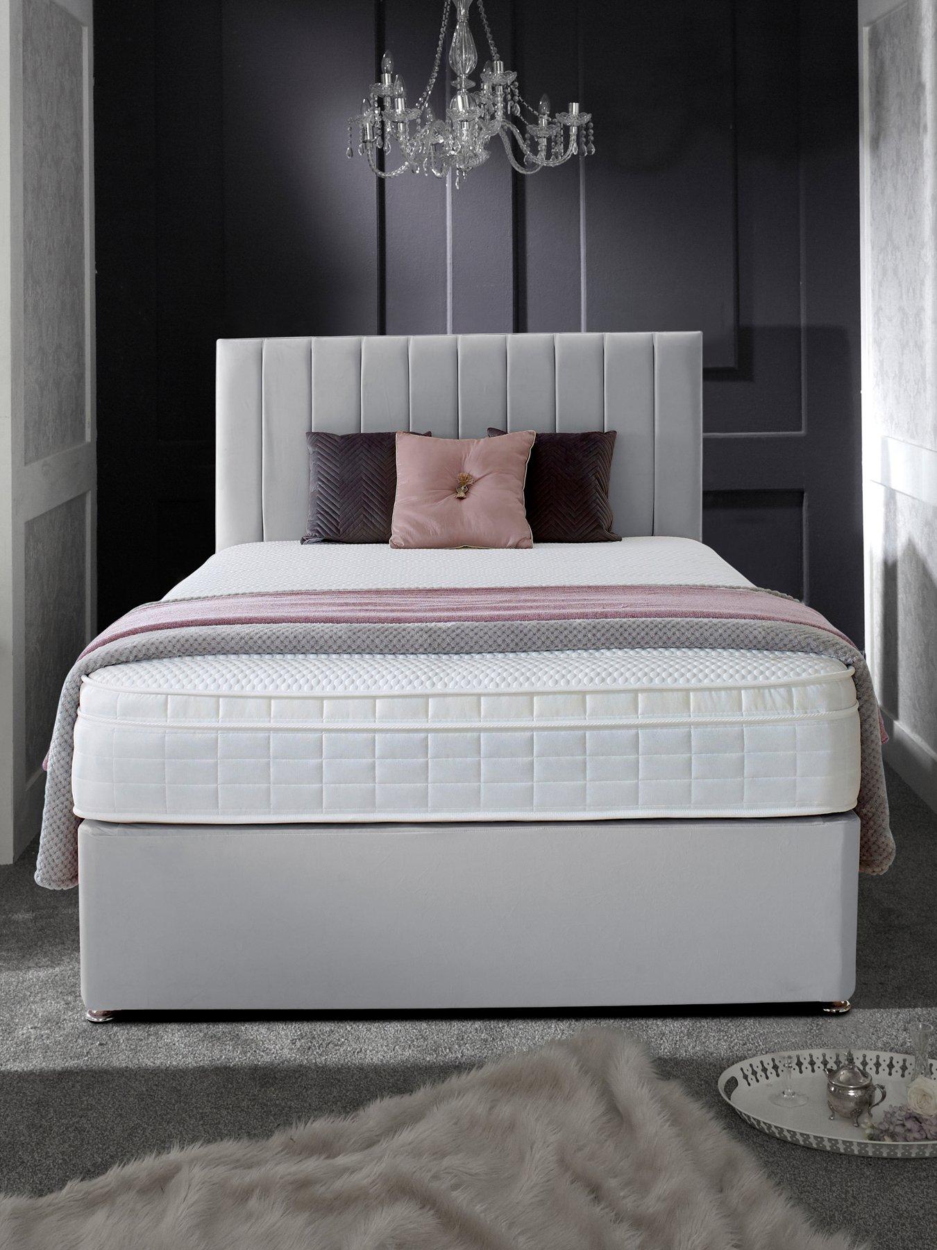 Image 1 of 7 of Shire Beds Liberty 1000 Pocket Memory Mattress and Upholstered Divan Base Bed Set (Headboard sold separately)&nbsp;- FSC&reg; Certified