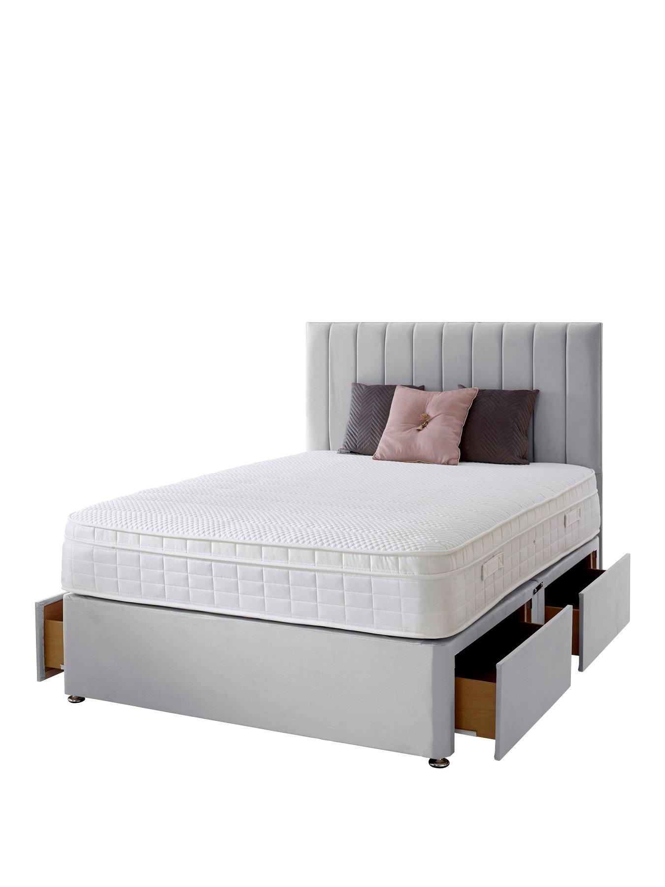 Image 2 of 7 of Shire Beds Liberty 1000 Pocket Memory Mattress and Upholstered Divan Base Bed Set (Headboard sold separately)&nbsp;- FSC&reg; Certified