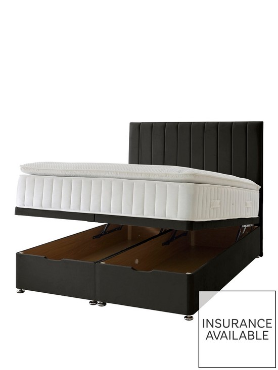 front image of shire-beds-liberty-1000-pillowtop-ottoman-storage-divan-bed