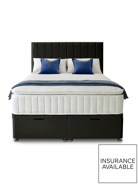 stillFront image of shire-beds-liberty-1000-pillowtop-ottoman-storage-divan-bed