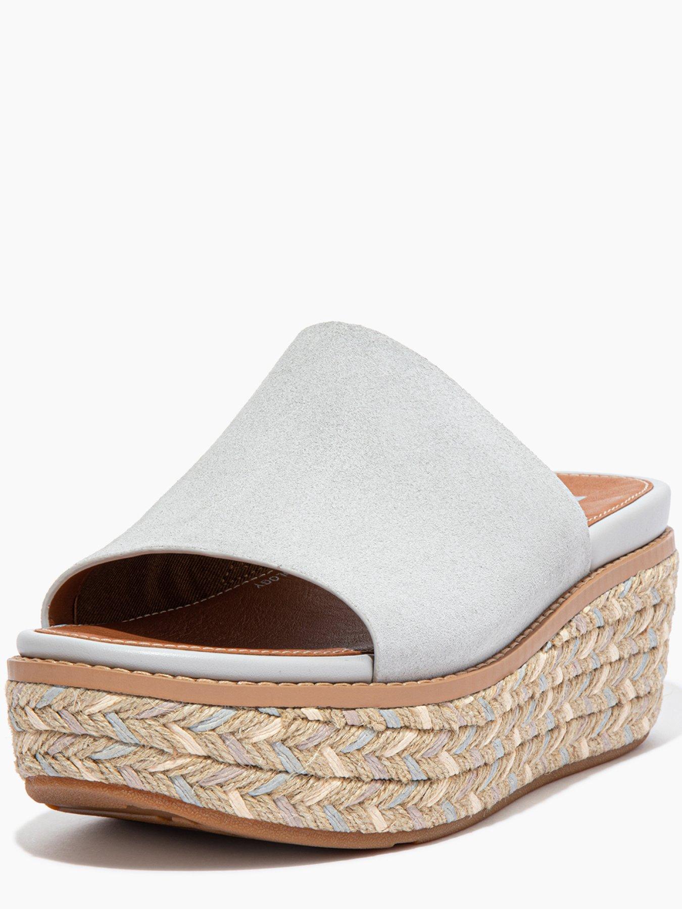 eloise espadrille suede wedge slides