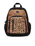  image of joules-wanderer-recycled-poly-leopard-print-rucksack-black