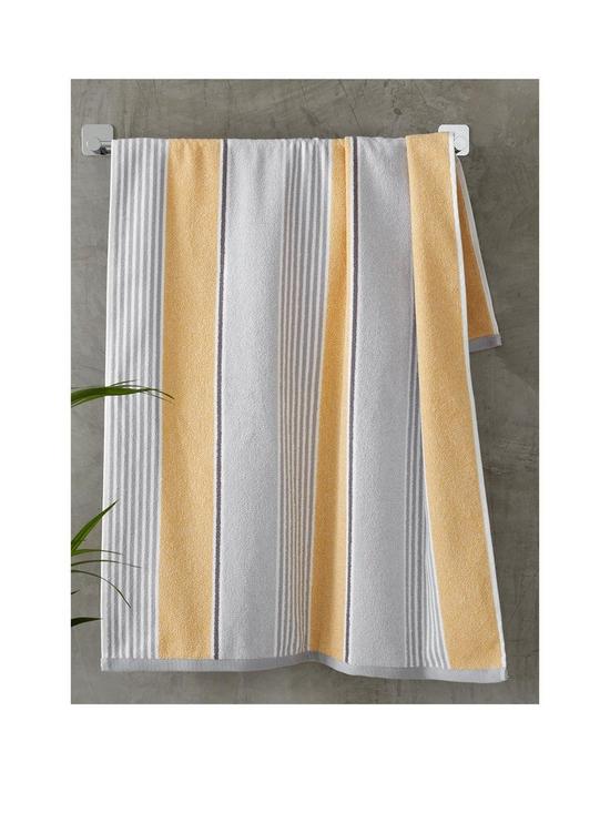 front image of catherine-lansfield-textured-stripe-bath-towel