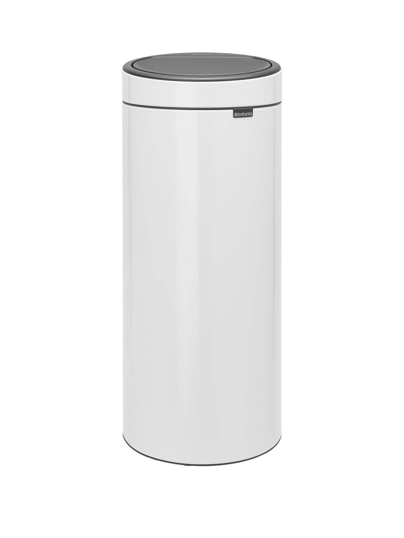 undefined 30-Litre Touch Bin in White