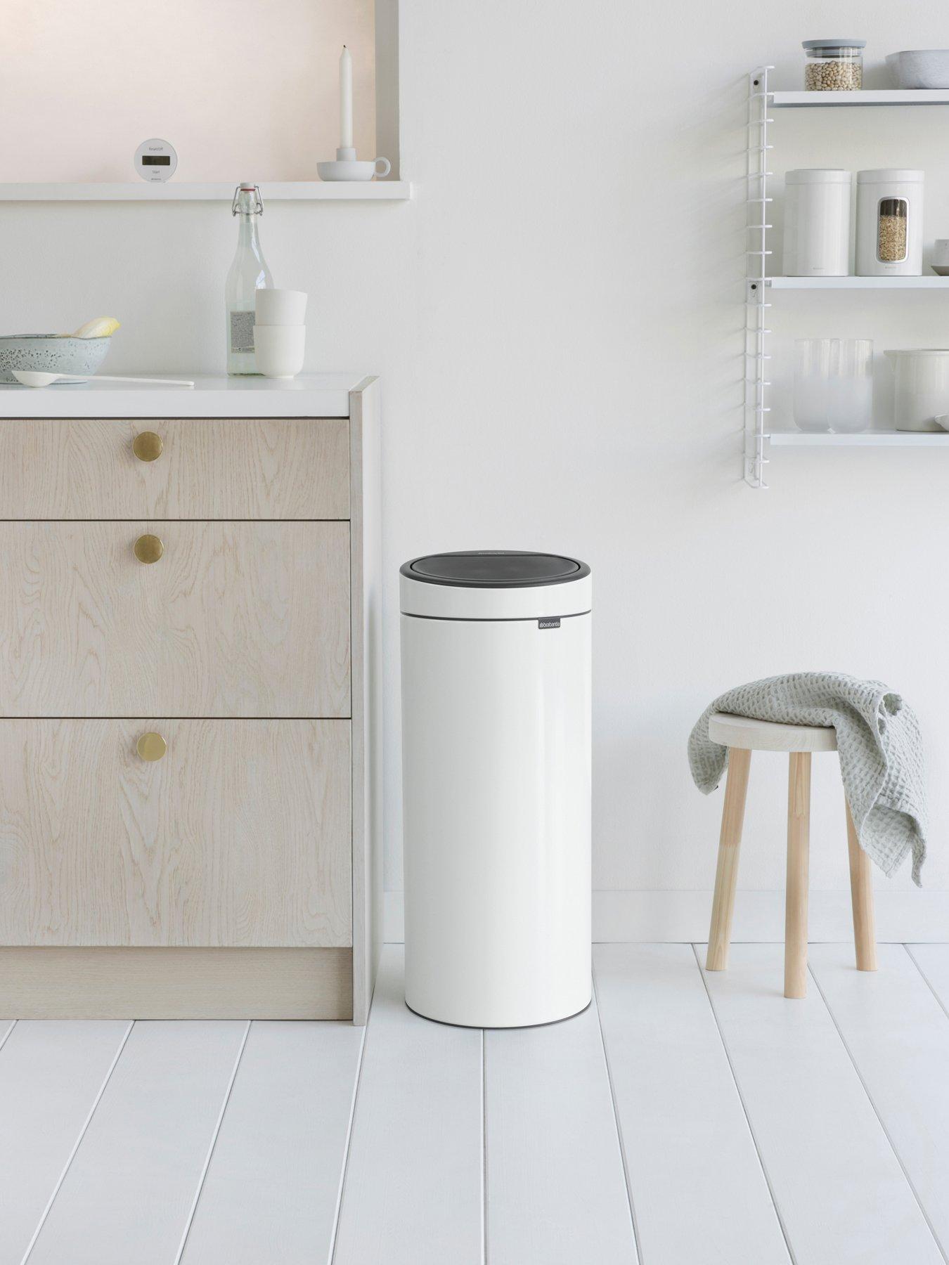 Brabantia 30Litre Touch Bin in White