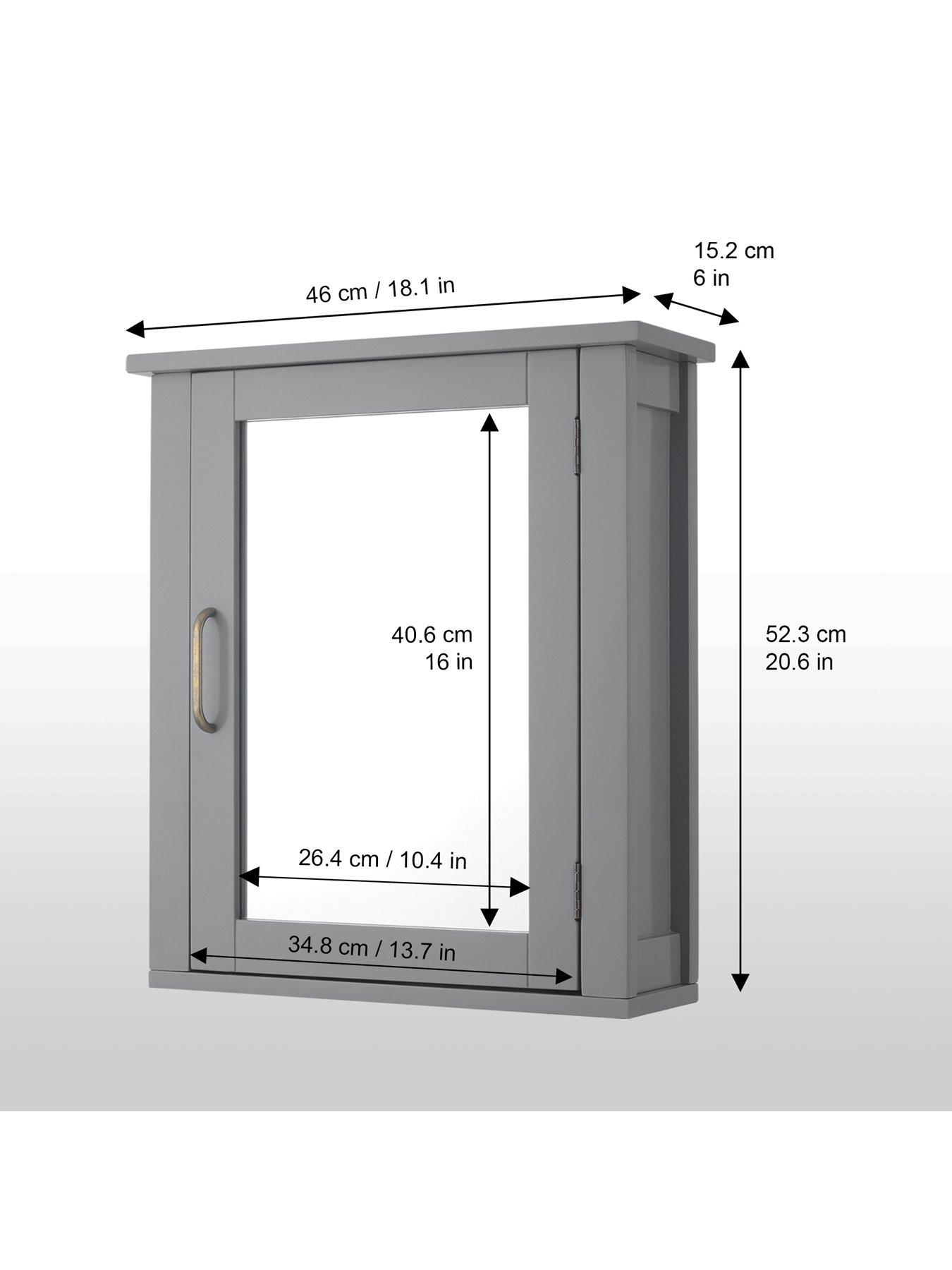  image of teamson-home-mercer-mirrored-medicine-cabinet